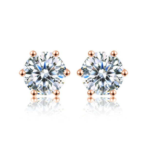 Planet Gates DW 0.5ct-2ct D Color Certified Moissanite Stud Earrings Lab Created Diamond 925 Sterling Silver Gold Plated Wedding Jewelry