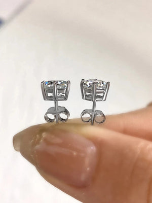 Planet Gates DW 0.5ct-2ct D Color Certified Moissanite Stud Earrings Lab Created Diamond 925 Sterling Silver Gold Plated Wedding Jewelry