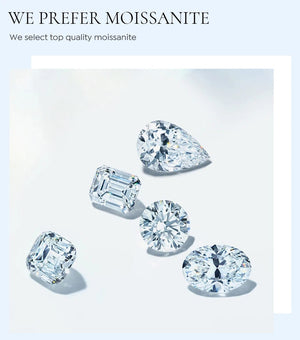 Planet Gates DW 0.5ct-2ct D Color Certified Moissanite Stud Earrings Lab Created Diamond 925 Sterling Silver Gold Plated Wedding Jewelry