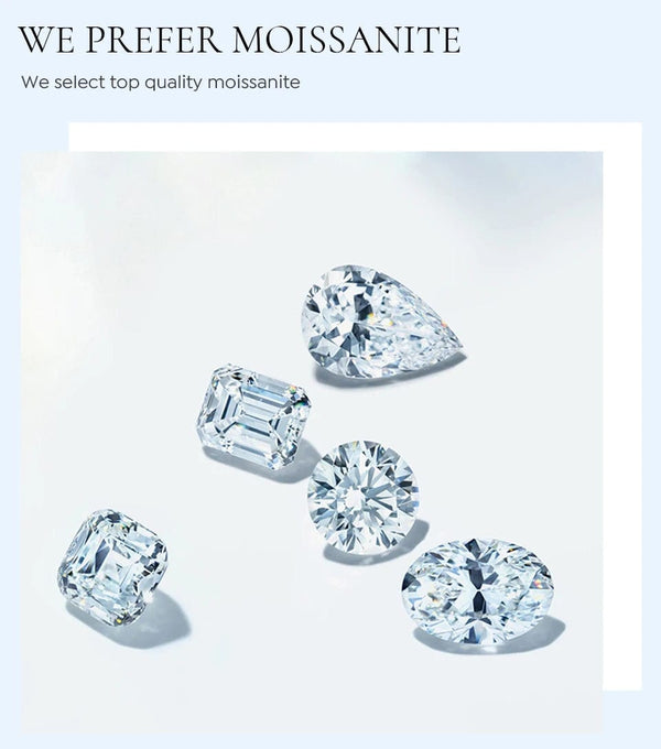 Planet Gates DW 0.5ct-2ct D Color Certified Moissanite Stud Earrings Lab Created Diamond 925 Sterling Silver Gold Plated Wedding Jewelry