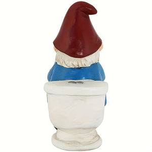 Planet Gates Dwarf Squatting In The Toilet 1pc, Cartoon Gnome Squat Toilet Resin Crafts, Garden Garden Creative Art Micro Landscape Sculpture