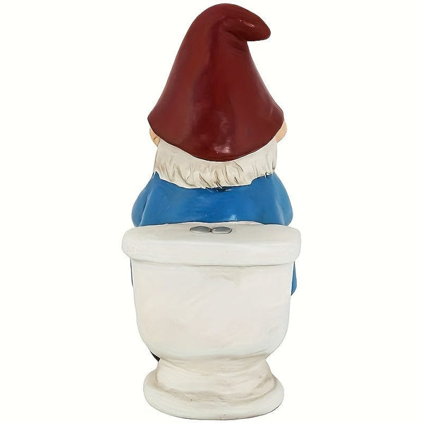 Planet Gates Dwarf Squatting In The Toilet 1pc, Cartoon Gnome Squat Toilet Resin Crafts, Garden Garden Creative Art Micro Landscape Sculpture