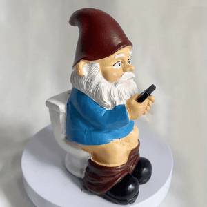 Planet Gates Dwarf Squatting In The Toilet 1pc, Cartoon Gnome Squat Toilet Resin Crafts, Garden Garden Creative Art Micro Landscape Sculpture