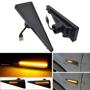 Planet Gates Dynamic Black 2pieces Led Dynamic Side Marker Turn Signal Light For Renault Megane MK2 CC Espace MK4 Scenic MK2 Wind Avantime Thalia 2
