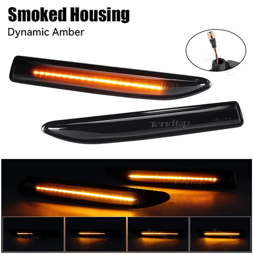 Planet Gates Dynamic black Sequential  LED Dynamic Turn Signal Side Marker Light Blinker For Ford Mondeo Mk4 Hatchback Saloon Estate (BA7) 2007-2015