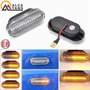 Planet Gates Dynamic Crystal 2pc Dynamic Led Turn Signals Side marker light Lamp for VW Volkswagen Bora Golf 3/4 Passat 3B Polo 6N Sharan Vento T5 SEAT Ibiza