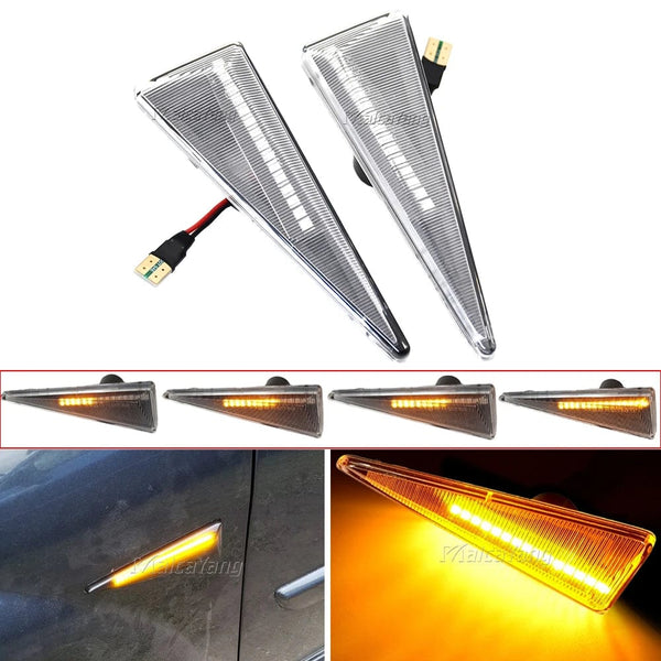 Planet Gates Dynamic Crystal 2pieces Led Dynamic Side Marker Turn Signal Light For Renault Megane MK2 CC Espace MK4 Scenic MK2 Wind Avantime Thalia 2
