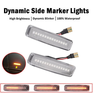 Planet Gates Dynamic Crystal Led Dynamic Turn Signal Light Side Marker Fender Sequential Lamp Blinker Indicator Trim Cover For BMW 5 Series E39 1995-2003 M5