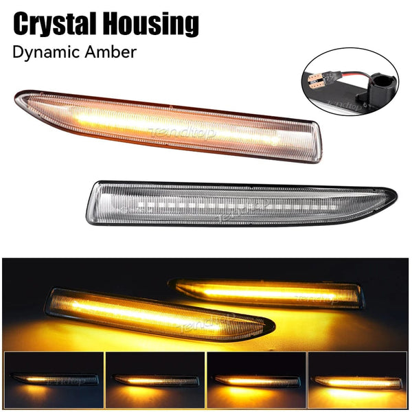 Planet Gates Dynamic crystal Sequential  LED Dynamic Turn Signal Side Marker Light Blinker For Ford Mondeo Mk4 Hatchback Saloon Estate (BA7) 2007-2015