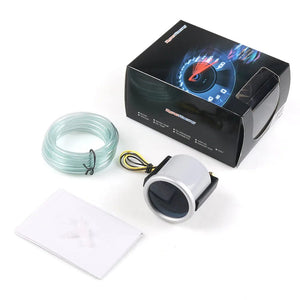 Planet Gates Dynoracing 2" 52mm Smoke lens Boost gauge bar psi Vacuum Water temp Oil temp Oil press Voltmeter Fuel level Tachometer rpm gauge