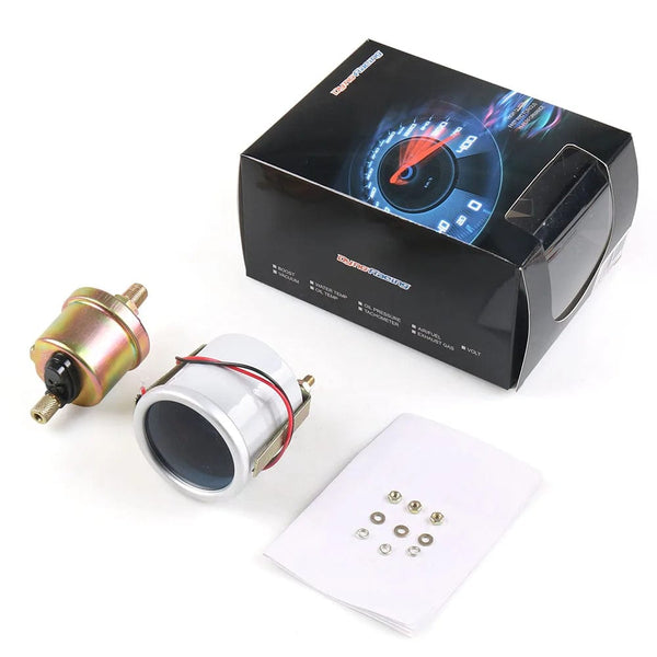 Planet Gates Dynoracing 2" 52mm Smoke lens Boost gauge bar psi Vacuum Water temp Oil temp Oil press Voltmeter Fuel level Tachometer rpm gauge