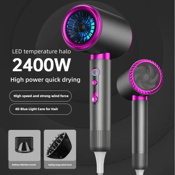 Planet Gates E-2400W-Purple / AU Manufacturer's Direct Selling High-Speed Hair Dryer 2400w High-Power Negative Ion Blue Light Hair Care Home Hair Salon Hair Drye