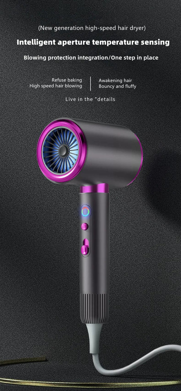 Planet Gates E-2400W-Purple / AU Manufacturer's Direct Selling High-Speed Hair Dryer 2400w High-Power Negative Ion Blue Light Hair Care Home Hair Salon Hair Drye