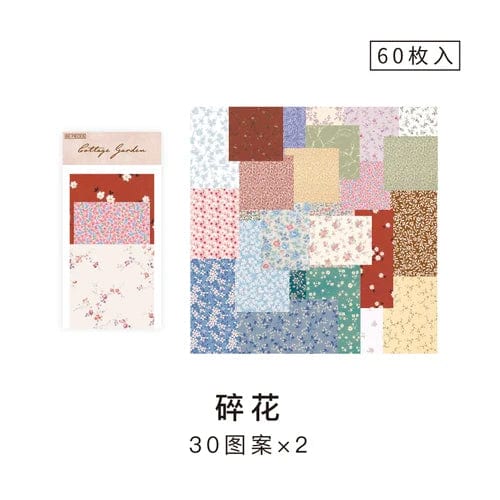 Planet Gates E 60 Pcs Paper Pack Romantic Vintage Floral Pattern Retro Paper For Scrapbooking Diary Journal Planner