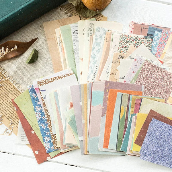 Planet Gates E 60 Pcs Paper Pack Romantic Vintage Floral Pattern Retro Paper For Scrapbooking Diary Journal Planner