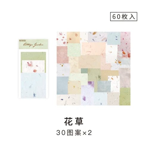 Planet Gates E 60 Pcs Paper Pack Romantic Vintage Floral Pattern Retro Paper For Scrapbooking Diary Journal Planner