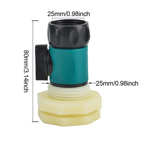 Planet Gates E / CHINA 3/4 Inch Rain Barrel Bulkhead Fitting Kit PVC Rain Barrel Valve with Hose AdapterRain Barrel Kit for Aquariums Water Tanks Pools