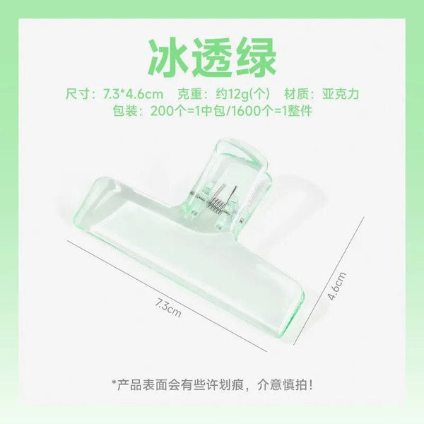 Planet Gates E Colorful Transparent Acrylic Binder Clip Planner Clip Paper Clamp Organizer Office File Clamps Holder Stationery School Supplies