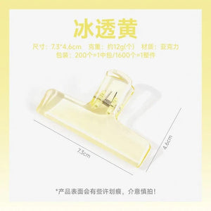 Planet Gates E Colorful Transparent Acrylic Binder Clip Planner Clip Paper Clamp Organizer Office File Clamps Holder Stationery School Supplies