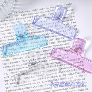 Planet Gates E Colorful Transparent Acrylic Binder Clip Planner Clip Paper Clamp Organizer Office File Clamps Holder Stationery School Supplies