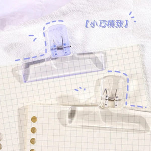 Planet Gates E Colorful Transparent Acrylic Binder Clip Planner Clip Paper Clamp Organizer Office File Clamps Holder Stationery School Supplies