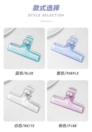 Planet Gates E Colorful Transparent Acrylic Binder Clip Planner Clip Paper Clamp Organizer Office File Clamps Holder Stationery School Supplies