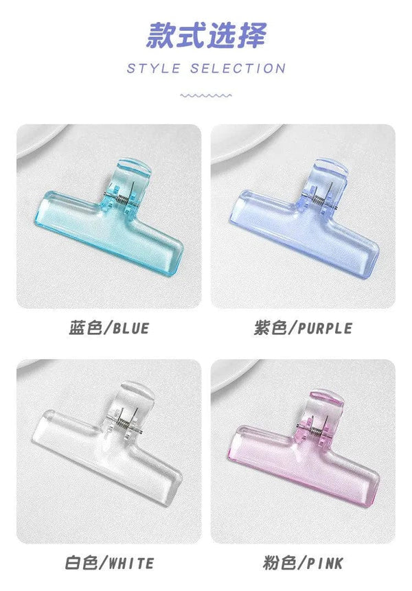 Planet Gates E Colorful Transparent Acrylic Binder Clip Planner Clip Paper Clamp Organizer Office File Clamps Holder Stationery School Supplies