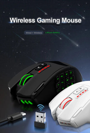 Planet Gates E-YOOSO X-33 RGB USB 2.4G Wireless Gaming Mouse 16000 DPI 16 Buttons Programmable Game Optical Mice for Computer PC Laptop