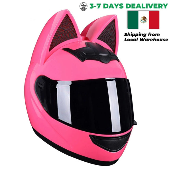 Planet Gates E1 / M Motorcycle Helmet Full Face Cat Ear Detachable DOT Certification Safety Moto Helmet For Women Men Breathable Gift For Girlfriend