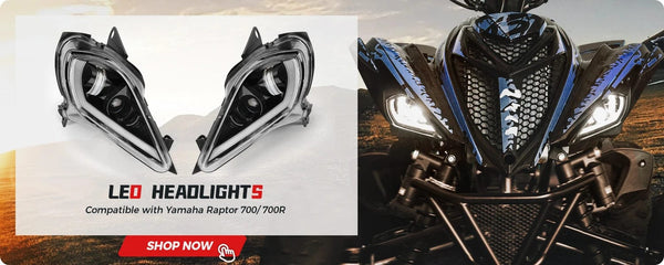 Planet Gates E24 ATV Headlight for Yamaha Raptor 700R 700 YFZ450 YFZ450R YFZ450X Wolverine 450 350 Raptor 250 350 2006-2024 Turn Signal Light