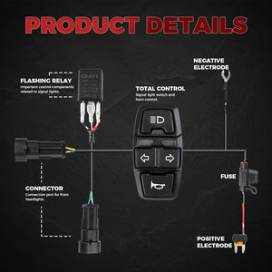 Planet Gates E24 ATV Headlight for Yamaha Raptor 700R 700 YFZ450 YFZ450R YFZ450X Wolverine 450 350 Raptor 250 350 2006-2024 Turn Signal Light