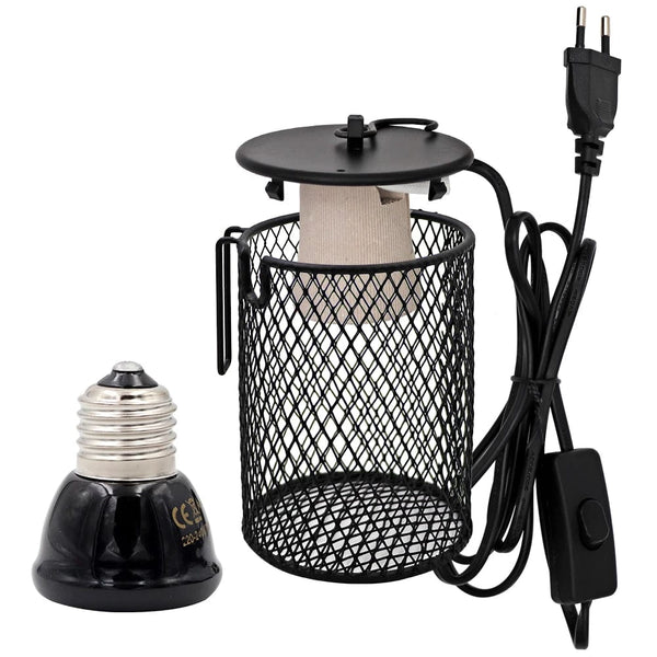 Planet Gates E27 Pet Heating Lamp for Turtle Snake lizard Infrared Ceramic Emitter Heat Light 50W/75W/100W Reptile Lamp Reptile Light EU Plug