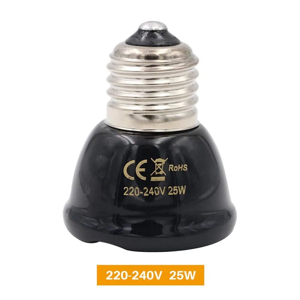 Planet Gates E27 Pet Heating Lamp for Turtle Snake lizard Infrared Ceramic Emitter Heat Light 50W/75W/100W Reptile Lamp Reptile Light EU Plug