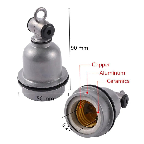 Planet Gates E27 Turtle Aquarium Reptile Lamp Holder Ceramic Insulation Piglet Brooder Bird Heating Bulb Culture Spiral Light Socket 1 Pc