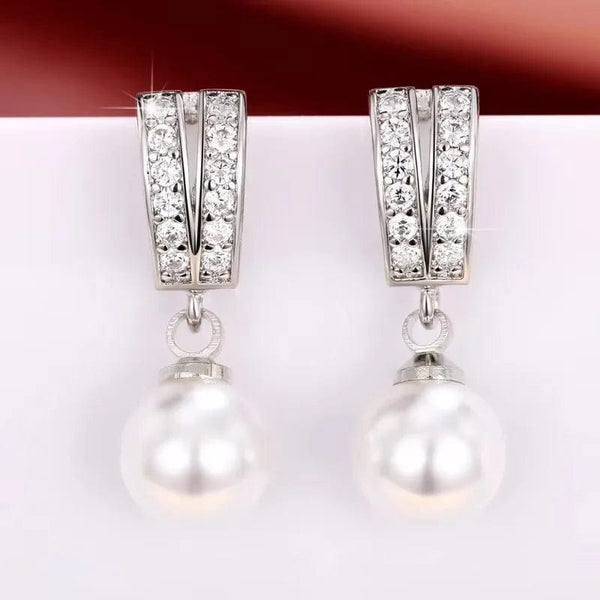 Planet Gates E935 CAOSHI Simple Elegant Hoop Earrings with Simulated Pearl Female Graceful Jewelry for Engagement Daily Party Accessories Gift