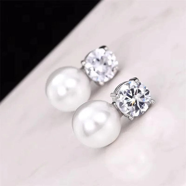 Planet Gates E935 CAOSHI Simple Elegant Hoop Earrings with Simulated Pearl Female Graceful Jewelry for Engagement Daily Party Accessories Gift
