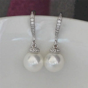 Planet Gates E935 CAOSHI Simple Elegant Hoop Earrings with Simulated Pearl Female Graceful Jewelry for Engagement Daily Party Accessories Gift