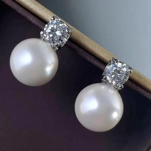 Planet Gates E935 CAOSHI Simple Elegant Hoop Earrings with Simulated Pearl Female Graceful Jewelry for Engagement Daily Party Accessories Gift