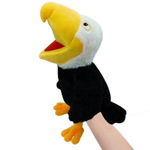 Planet Gates Eagle Bird Soft Stuffed Toy Doll Parrot Owl Eagle Flamingo Peacock Cospaly Plush Doll Educational Baby Toys Kawaii Hand Finger Puppet