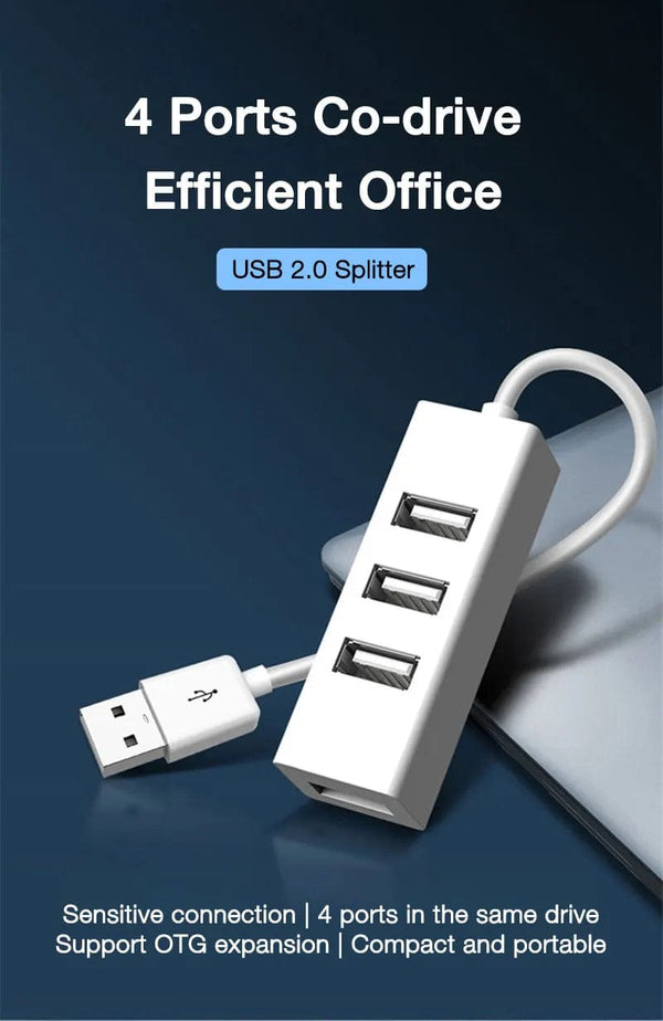 Planet Gates EARDECO High Speed USB HUB Stand Multi USB Splitter 4 Ports Expander Multiple USB Expander Computer Accessories For Laptop PC