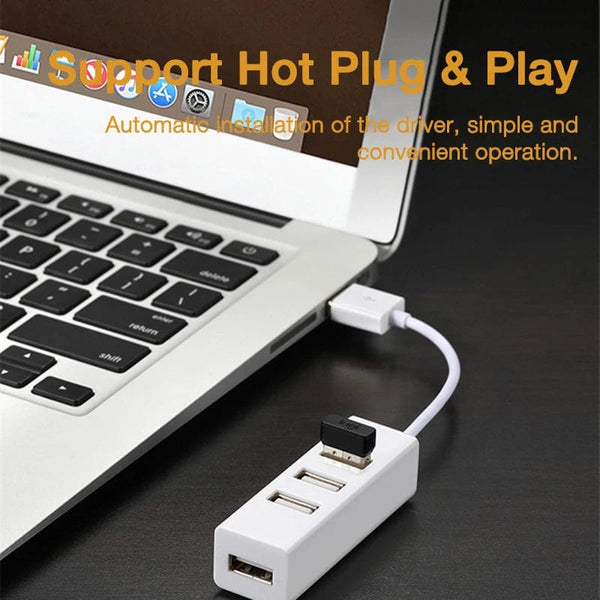 Planet Gates EARDECO High Speed USB HUB Stand Multi USB Splitter 4 Ports Expander Multiple USB Expander Computer Accessories For Laptop PC