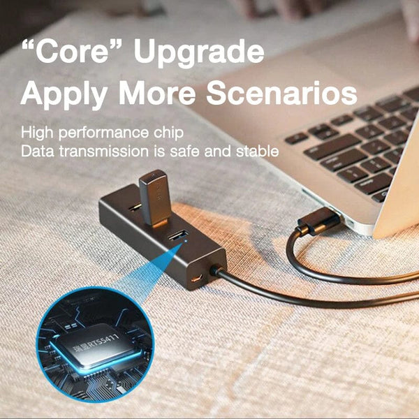 Planet Gates EARDECO High Speed USB HUB Stand Multi USB Splitter 4 Ports Expander Multiple USB Expander Computer Accessories For Laptop PC