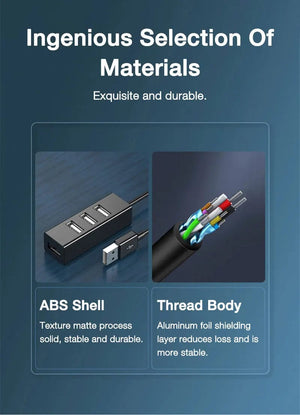 Planet Gates EARDECO High Speed USB HUB Stand Multi USB Splitter 4 Ports Expander Multiple USB Expander Computer Accessories For Laptop PC