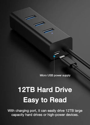 Planet Gates EARDECO High Speed USB HUB Stand Multi USB Splitter 4 Ports Expander Multiple USB Expander Computer Accessories For Laptop PC