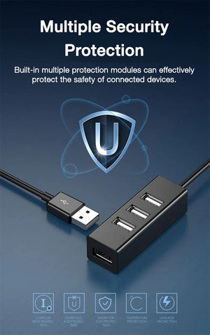 Planet Gates EARDECO High Speed USB HUB Stand Multi USB Splitter 4 Ports Expander Multiple USB Expander Computer Accessories For Laptop PC