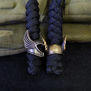 Planet Gates EDC Retro Paracord clasp Umbrella Rope Knight's helmet mask DIY Braided Knife Beads Lanyard Accessories Outdoor