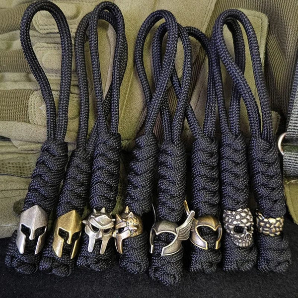 Planet Gates EDC Retro Paracord clasp Umbrella Rope Knight's helmet mask DIY Braided Knife Beads Lanyard Accessories Outdoor