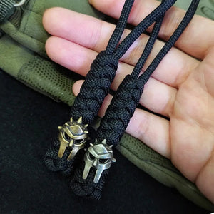Planet Gates EDC Retro Paracord clasp Umbrella Rope Knight's helmet mask DIY Braided Knife Beads Lanyard Accessories Outdoor