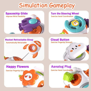 Planet Gates Educational Learning Montessori Toy Busy Cube Hand-on Ability Training Lock Box Fine Motor Skill Development Cube Toy for Kids