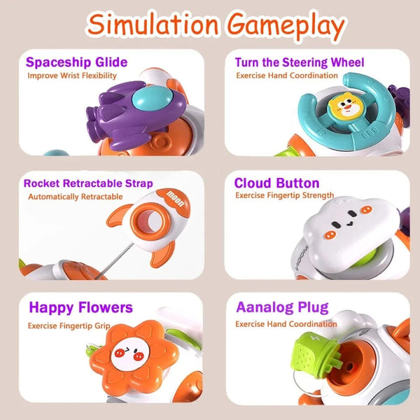 Planet Gates Educational Learning Montessori Toy Busy Cube Hand-on Ability Training Lock Box Fine Motor Skill Development Cube Toy for Kids